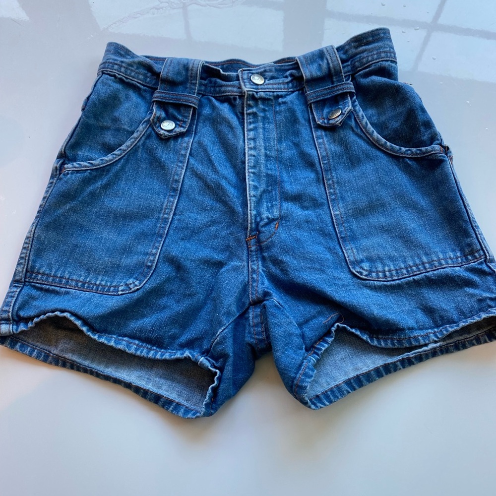 Denim High-Rise Women’s Shorts - Blue